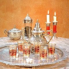 6 orientalische Teegl�ser Tunis rot