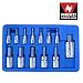 Pro-Grade 13-Piece Hex Wrench Bit Socket Set - SAE
