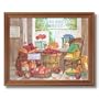Country Apples Spice Cider Cat Kitchen Animal Picture Oak Framed Art Print