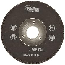 Weiler Tiger 3/8" Arbor, 1/4" Thickness, 2"Diameter, A36T Grit, Type 1 Portable Snagging Cut-Off Wheel