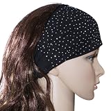 Sparkling Rhinestone and Dots Wide Elastic Cotton Headband - Various Colors