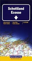 Ecosse (Scotland), carte routière et touristique - Echelle : 1/275 000