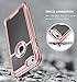E LV iPhone 6S Case Cover Slim Armor Defender for iPhone 6S / iPhone 6 - [BLACK/ROSE GOLD]