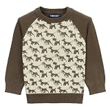 Toddler Boys' Cherokee Dog Print Sweater - Chocolate