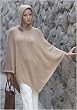 Alpaca wool poncho, 'Tan Riding Hood'