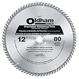 Oldham 12080TP All Purpose 12-Inch 80 Tooth ATB Trim and Finishing Saw Blade with 1-Inch Arbor