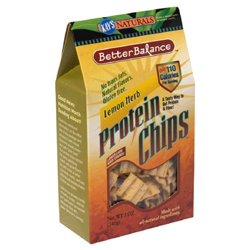 Kay's Naturals Non-Gluten Protein Chips, Lemon-Herb, 5-Ounce Bags (Pack of 12)