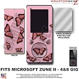 Zune 2 Skin Butterflies Pink on Pink WraptorSkinz TM Kit fits Zune 2 (4&8gig player) by TuneTattooz TM