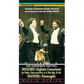 Mozart: Sinfonia Concertante / Handel:  Passacaglia (The Huberman Festival) [VHS]