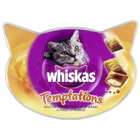 Whiskas Temptations Chicken and Cheese  60 g (Pack of 8)
