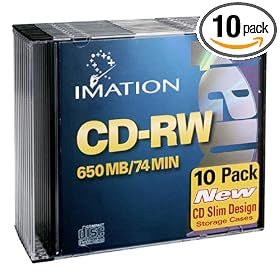 Imation 40955 CD-rw 4X 10PK 74MIN Jewel