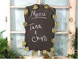 Metal Indoor/Outdoor Ivy Chalk Board Plaque Sign