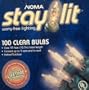 Noma Stay Lit 100 clear bulbs string light set Christmas lights