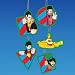 Pack of 6 Beatles L-O-V-E Yellow Submarine 5-Piece Christmas Ornament Gift Sets