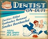 Funny Dentist On Duty Sign (Female)