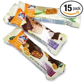 Atkins Day Break Bars, Variety Pack (Chocolate Chip Crisp, Apple Crisp & Peanut Butter Crisp), 1.3-Ounce Bars (Pack of 15)