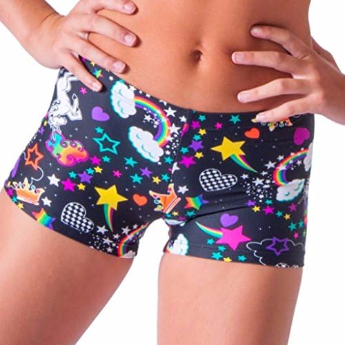 Duck Crossing Big Girls' Unicorn And Shooting Star Dance Short XS Multi