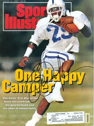 Eric Dickerson Indianapolis Colts Autographed/Hand Signed Sports Illustrated August 12, 1991