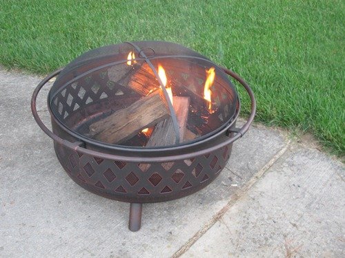 Bronze Crossweave Fire Pit - Large