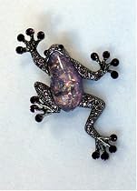 Purple Frog Brooch