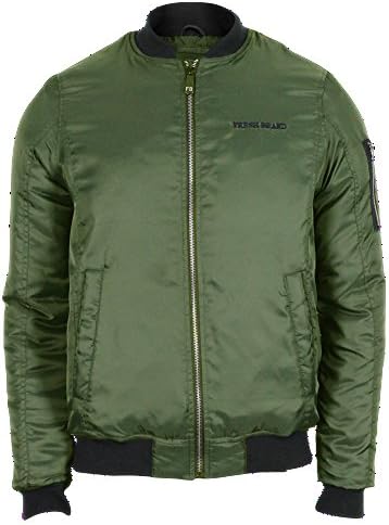 Fresh Brand Mens Casual Lightweight Bomber / Flight Jacket (XX-Large, Olive)
