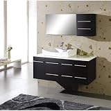 Ultra Modern Ceanna 55 Wall Mounted Single Bathroom Vanity Set in Espresso