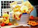 Bath Time Baby Gift Basket Medium, Medium, Yellow