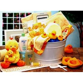 Bath Time Baby Gift Basket Medium, Medium, Yellow
