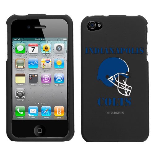 iPhone 4 4S Indianapolis Colts Black Superior Helmet Snap on Hard Cover