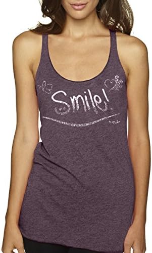 "Smile" By Vicko Tri-blend Racerback Loose Fit Next Level (Medium, Vintage Purple)