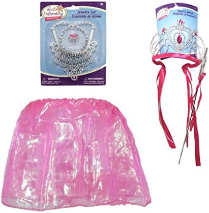 Princess Dress-Up Skirt, Tiara and Wand Set and Costume Jewelry Set