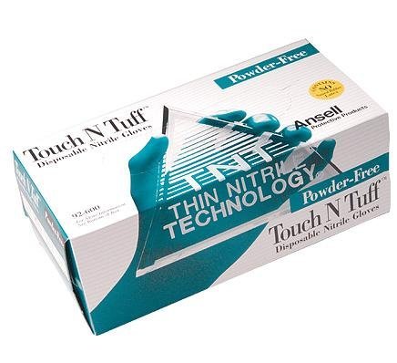 Ansell Edmont 92-600 Medium Touch N Tuff Teal Disposable Nitrile Gloves Box 100 Each