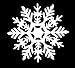 Makarios LLC Snowflake Winter Cars Trucks Vans Walls Laptop MKR| White |5.5 x 5.25|MKR426
