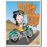 Betty Boop Born 2 Boop Motorcycle Retro Vintage Tin Sign