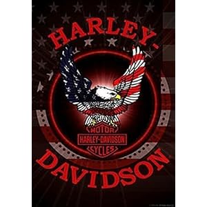 Harley Davidson Patriotic Eagle Estate Flag