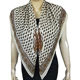 Crepe Silk Scarfs for Women Square Printed