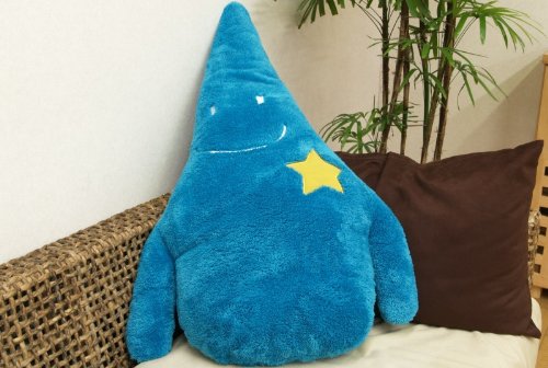 もふもふ抱き枕クッション『コレット－しずく(大)－』サイズ：約46×100cmカラー：ブルー(#3329649)
