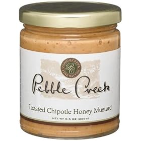 Gourmet Mustard, Toasted Chipotle Honey Mustard, Pebble Creek Fine Sauces, with Smoky Chipotle Peppers and Sweet Clover Honey