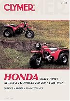 Honda Shaft Drive: Atc250 and Fourtrax 200-250 : 1984-1987 : Service, Repair, Maintenance/A455 (Clymer All-Terrain Vehicles)