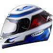 Xpeed Chaser XF708 Sports Bike Motorcycle Helmet - White/Blue/Red / 2X-Large