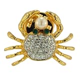 Pearl Mouth Crab Animal Pin Brooch