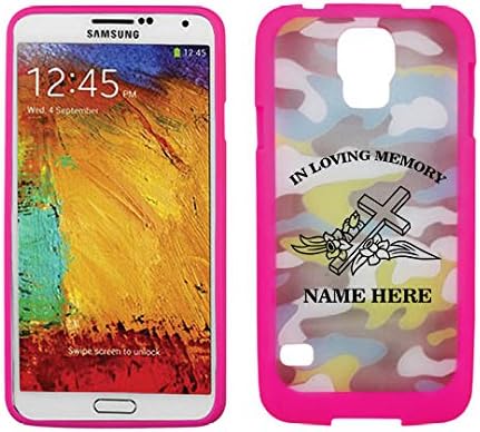 Galaxy S5 Custom In Loving Memory Case Camo (Pink)