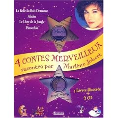 Coffret quatre plus beaux contes du monde (Aladin, Le Livre de la jungle, Pinocchio, La Belle au bois dormant) avec 2 CD