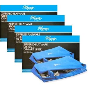 Hagerty Zippered Flatware Storage Drawer Liner - Case of 4 by