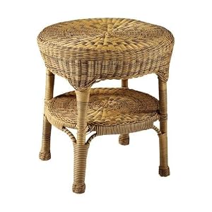 All - weather Wicker End Table, 24Hx24W, ANTIQUE by 