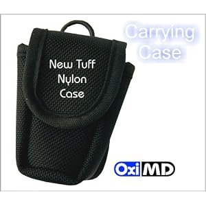 OxiMD Black Carrying Case for Fingertip Oximeter includes Lanyard