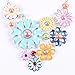 Colorful Flower Cluster Festoon Y-Necklace Bib Statement Necklace Earring Set