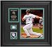 Dan Uggla Florida Marlins Framed 8x10 Photograph with Team Medallion, Game Used Baseball Piece and Descriptive Plate