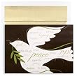 Peace Dove On Mocha Holiday Cards -