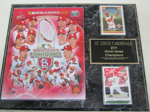 St Louis Cardinals 2011 World Series Champions 2 Card Collector Plaque